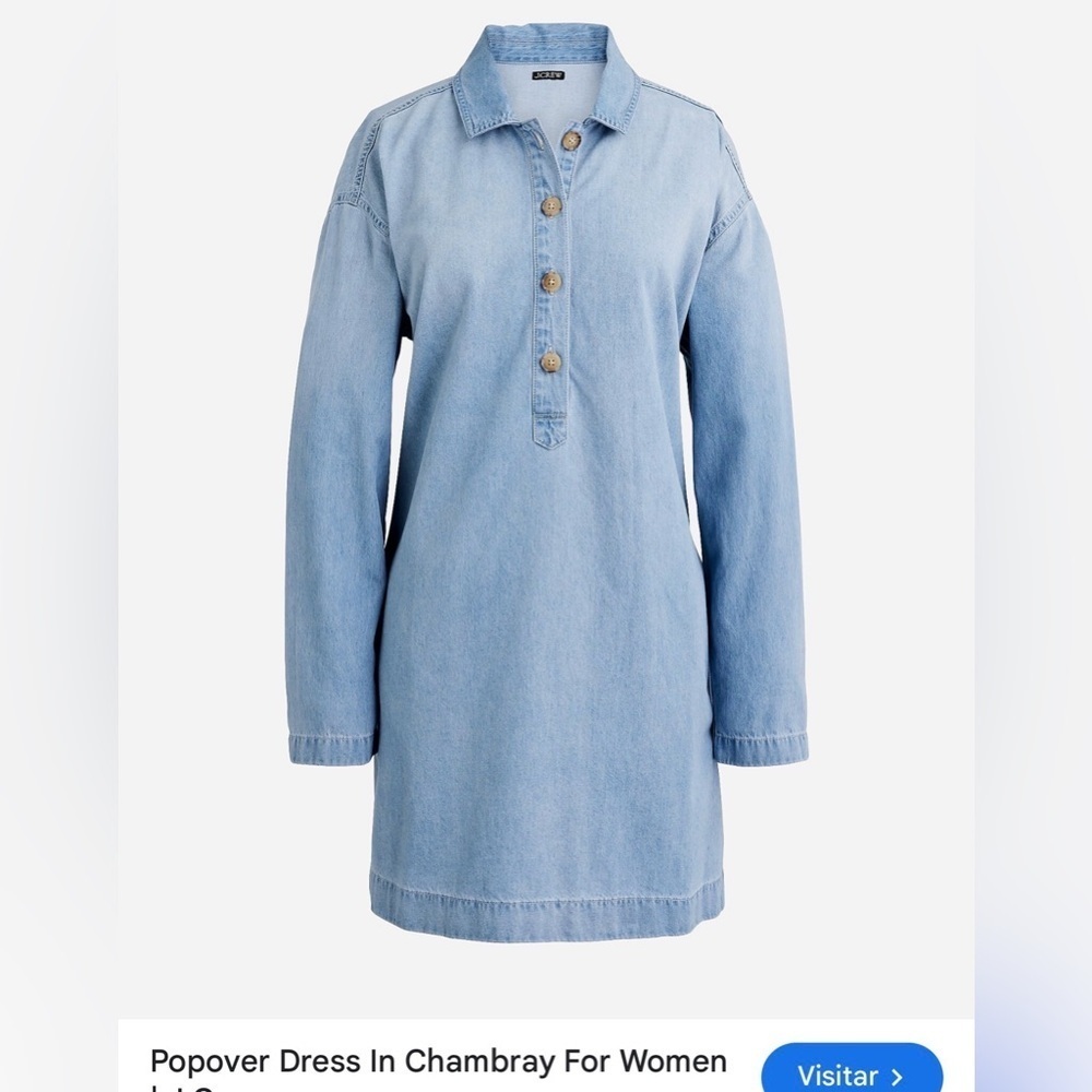 J. Crew Chambray Popover Dress